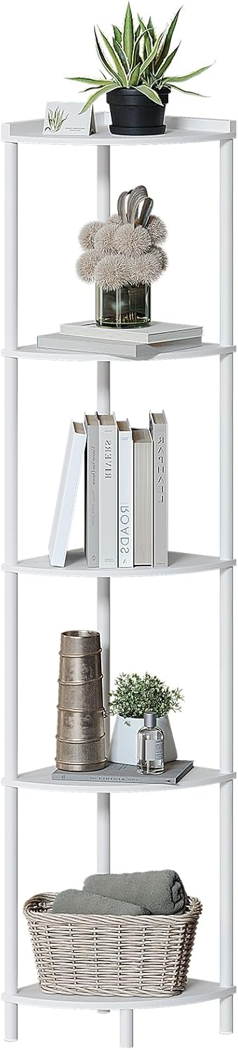 5-Tier Industrial Corner Storage Shelf Organizer