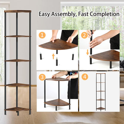 5-Tier Industrial Storage Shelf Organizer