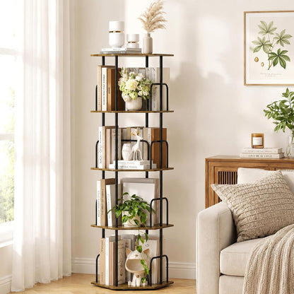 360° Rotating Bookshelf Storage Organizer
