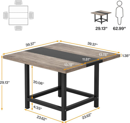 78-Inch Rustic Conference Table, 2-Piece Set