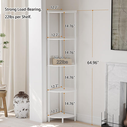 5-Tier Industrial Corner Storage Shelf Organizer