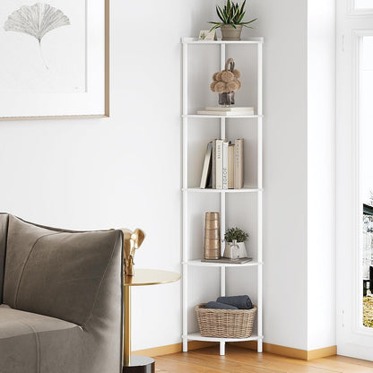5-Tier Industrial Corner Storage Shelf Organizer