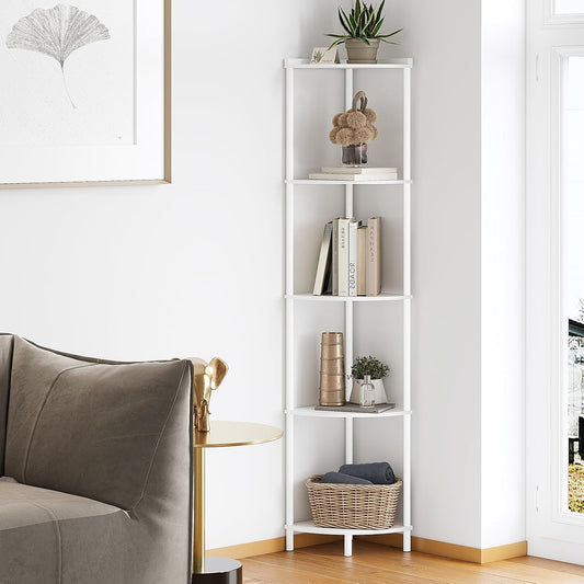 5-Tier Industrial Corner Storage Shelf Organizer