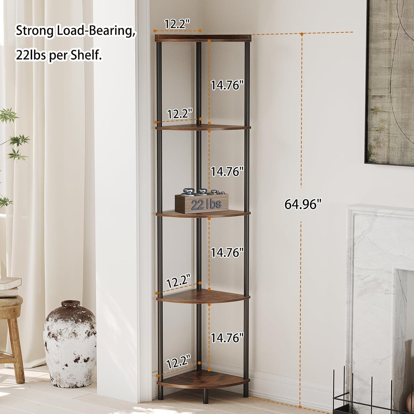 5-Tier Industrial Storage Shelf Organizer