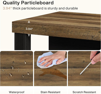 55-Inch Kitchen Island with 3-Tier Storage