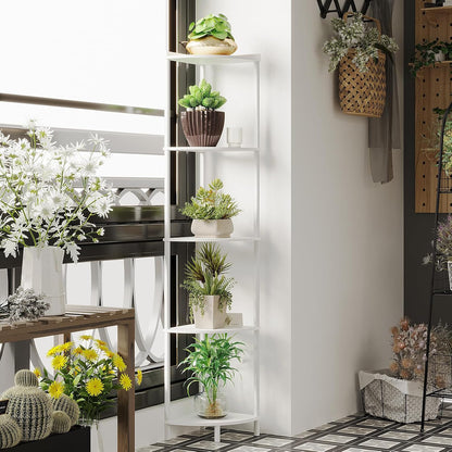 5-Tier Industrial Corner Storage Shelf Organizer