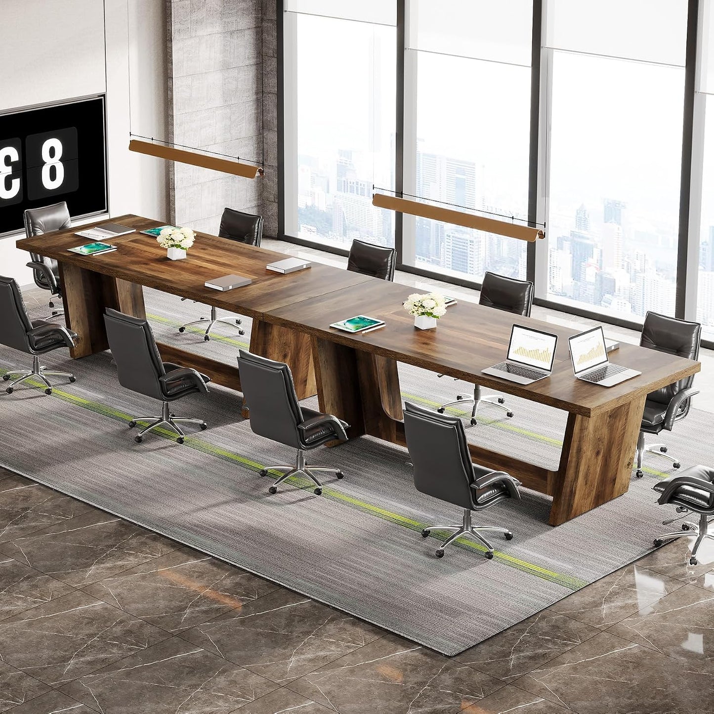 71-Inch Wood Conference Table for 6–8 People